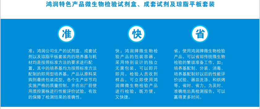 湖南鸿润生物科技有限公司 培养基|即用型培养基|水质|食品|公共场所|微生物检验